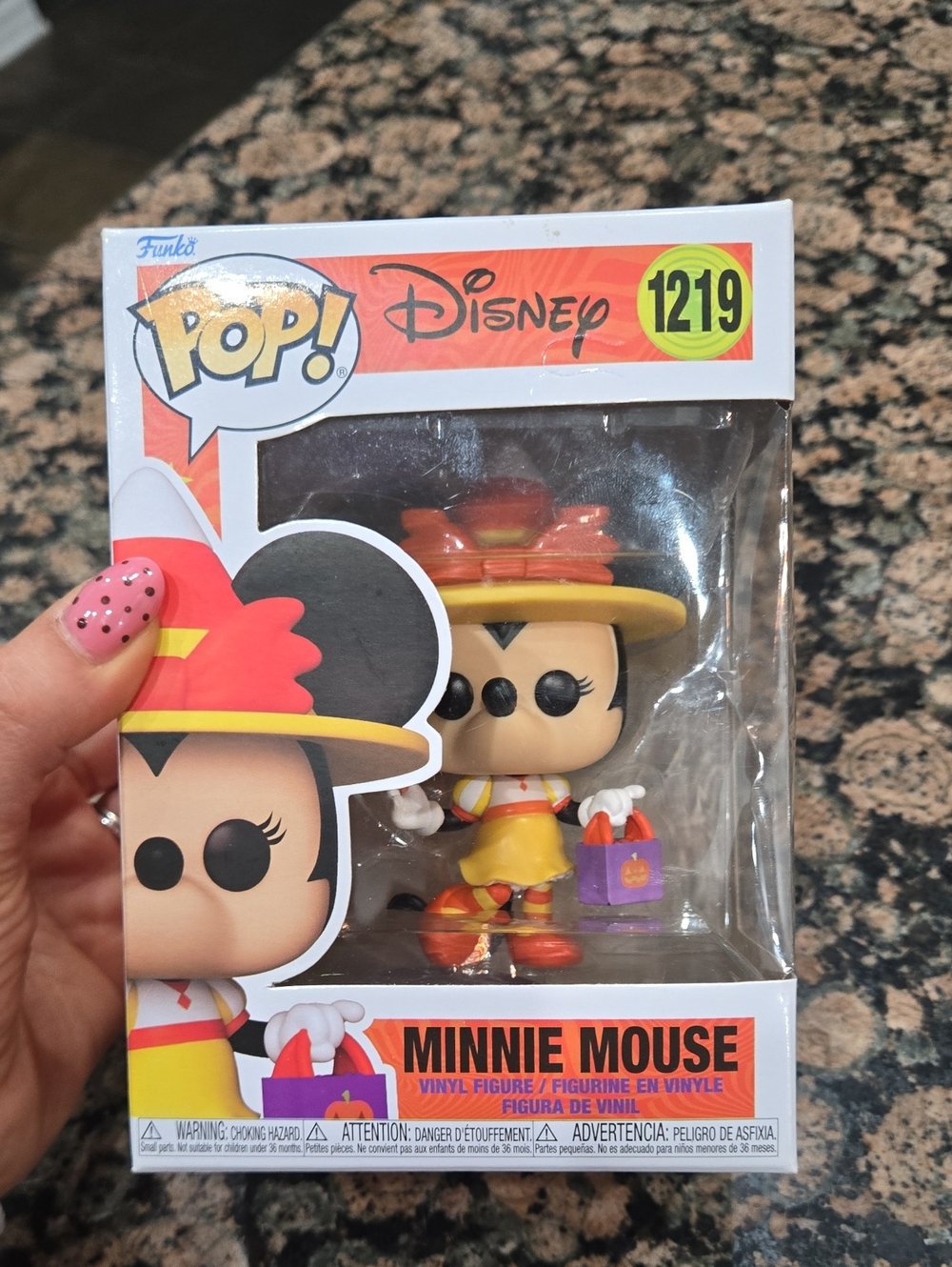 Funko Pop! Minnie Mouse Yellow Dress with Red Accents and Purple Bag